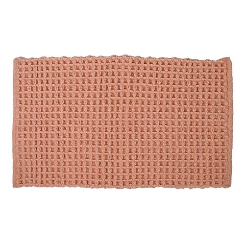 Tapis D'intérieur Ou Salle De Bain En Nid D'abeille  60x100 Cm Rose Thé Waffle