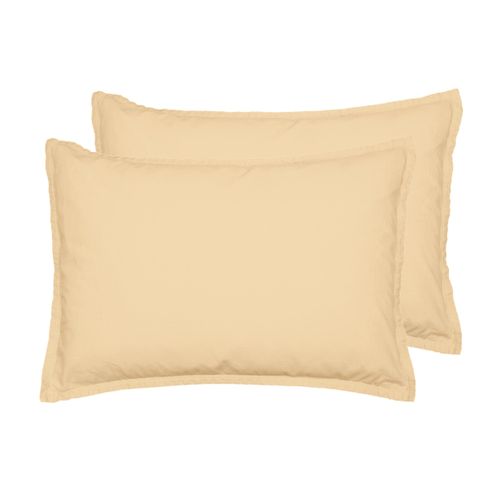 Lot De 2 Taies D'oreiller En Coton  50x70 Cm Moka Studio