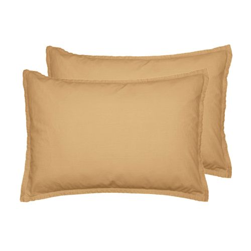 Lot De 2 Taies D'oreiller En Coton  50x70 Cm Moka Studio