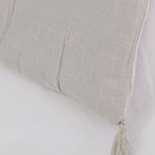 Chemin De Lit Gaze De Coton  90x200 Cm Gris Perle Loft