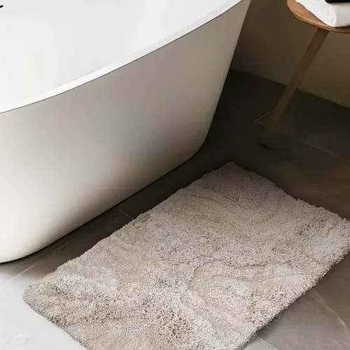 Tapis Doux et épais De Bain Ou D'intérieur 2300 G/m²  60x100 Cm Sable Wool Spirit