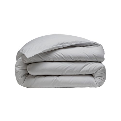 Parure Housse De Couette 260x240 Cm Avec 2 Taies 65x65 Cm En Coton Gris Perle Studio