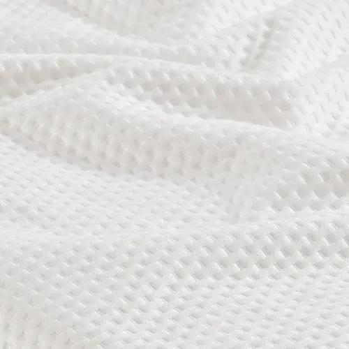 Protège Matelas Imperméable En Bambou/polyester Bonnet 30 Cm  120x190 Cm Blanc Sensair