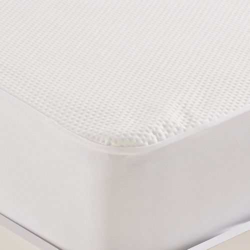 Protège Matelas Imperméable En Bambou/polyester Bonnet 30 Cm  120x190 Cm Blanc Sensair
