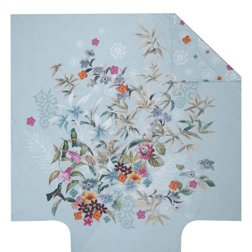 Parure De Lit Avec 2 Taies 65x65 Cm En Percale  140x200 Cm Bleu Arctic Birdie