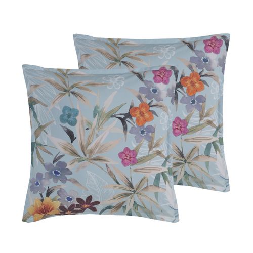 Parure De Lit Avec 2 Taies 65x65 Cm En Percale  140x200 Cm Bleu Arctic Birdie