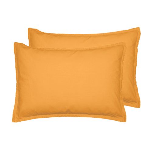 Parure Housse De Couette 140x200 Avec 2 Taies 50x70 Cm En Coton Caramel Studio