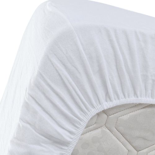 Protège-matelas Molleton En Coton Bonnet 30 Cm 200 G/m²  120x190 Cm Blanc Confort