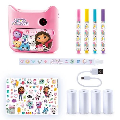 Appareil Photo Instantané Gabby's Dollhouse — Impression Netb, Rechargeable, 4+