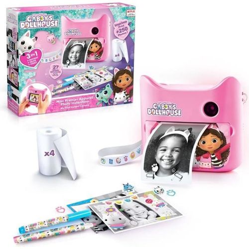 Appareil Photo Instantané Gabby's Dollhouse — Impression Netb, Rechargeable, 4+
