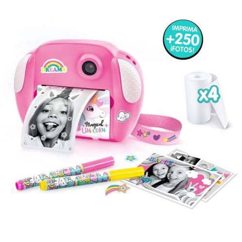 Appareil Photo Instantané Junior Thème Licorne - Impressions N/b, Rechargeable