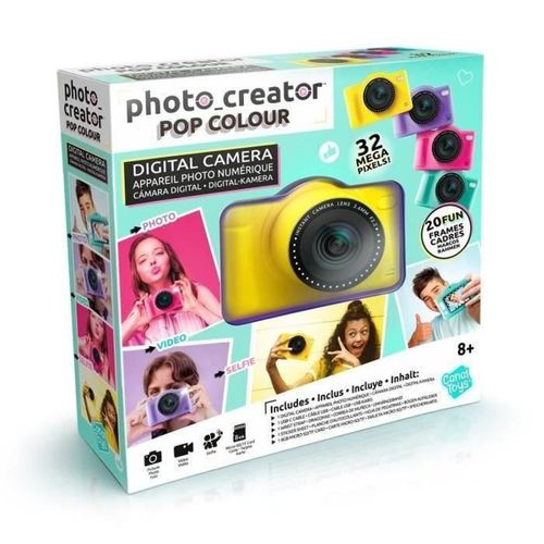 Appareil Photo Numérique Mini Pop Colour - Jaune, 32mp, 32go Inclus