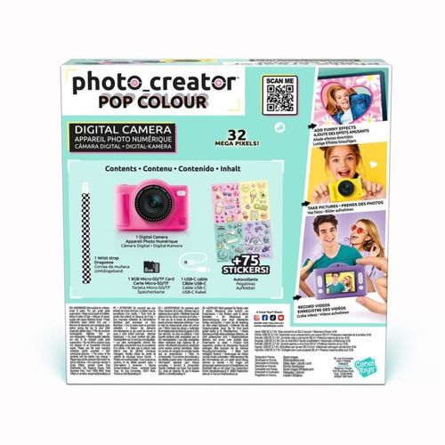 Appareil Photo Numérique Mini Pop Colour - Jaune, 32mp, 32go Inclus