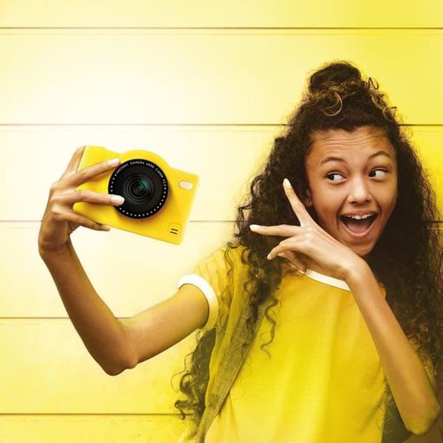 Appareil Photo Numérique Mini Pop Colour - Jaune, 32mp, 32go Inclus