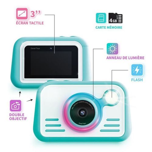 Appareil Photo Instantané Enfant 3" HD Tactile — Impression 4 Couleurs