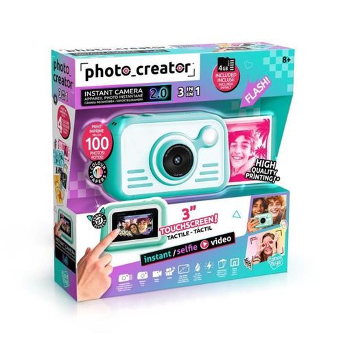 Appareil Photo Instantané Enfant 3" HD Tactile — Impression 4 Couleurs