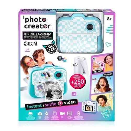 Appareil Photo Instantané Rechargeable Rose Pour Enfants — Imprime +250 Photos