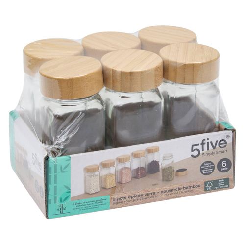 Lot De 6 Pot à Épices 120ml En Verre