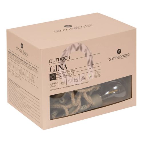 Guirlande D'extérieur Solaire Gina 10 Ampoules L660cm