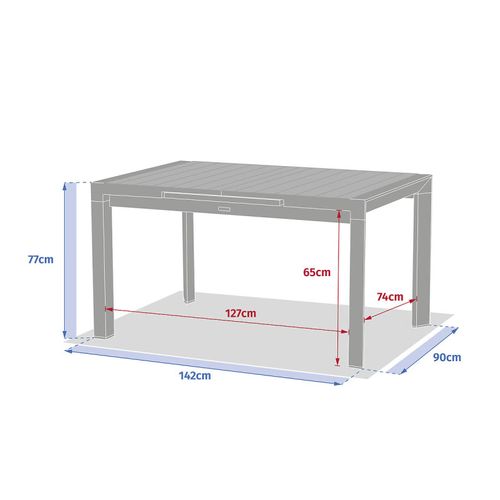 Table De Jardin Extensible 8p. Evasion Lin Et Laurier Hespéride