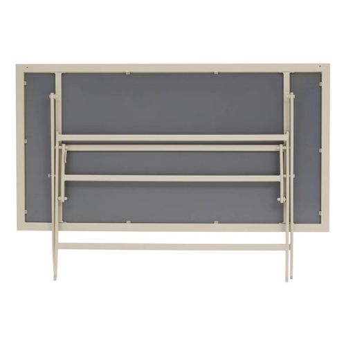 Table Extérieure Pliante 6 Places Azua Verre Effet Bois épeautre Argile Hespéride