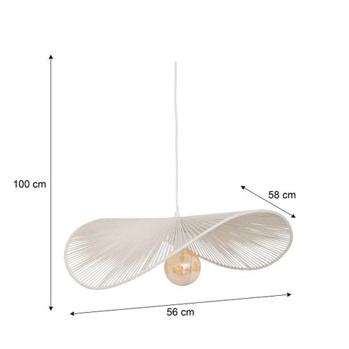 Suspension L. 58 cm ADELIA Blanc