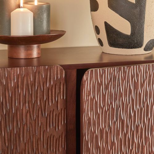 Buffet 3 Portes Nyero 90x150cm Marron