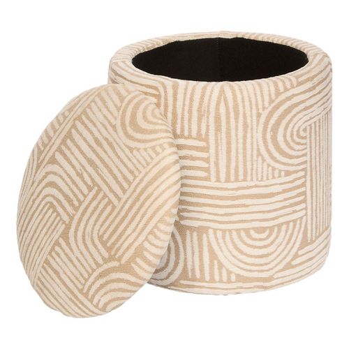 Pouf Coffre D31 Cm Nubo Chenille Beige
