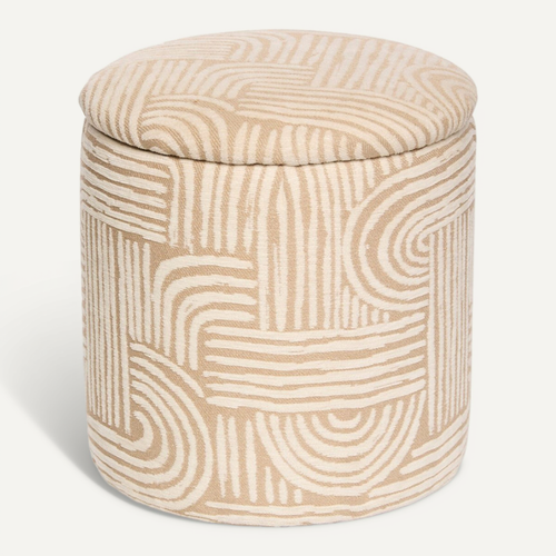 Pouf Coffre D31 Cm Nubo Chenille Beige