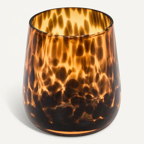Gobelet salle de bain DOTTY Noir / Marron vue de face