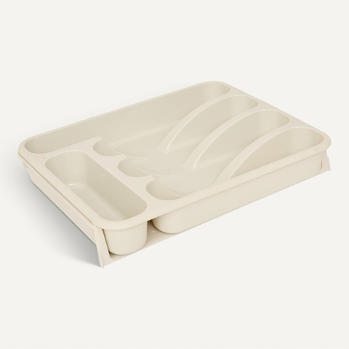 Range-couverts Poly Extensible 6 Compartiments Beige