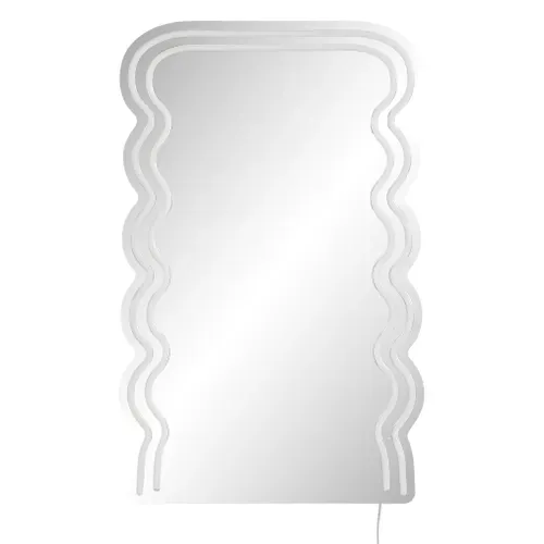 Miroir néon LED H. 60 cm LILA Multicolore vue de face