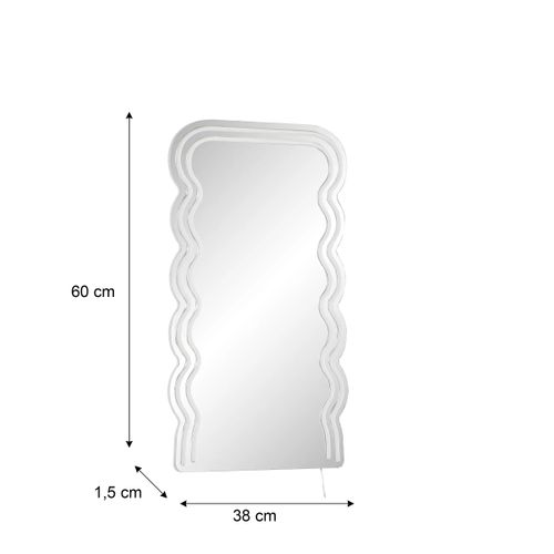 Miroir néon LED H. 60 cm LILA Multicolore