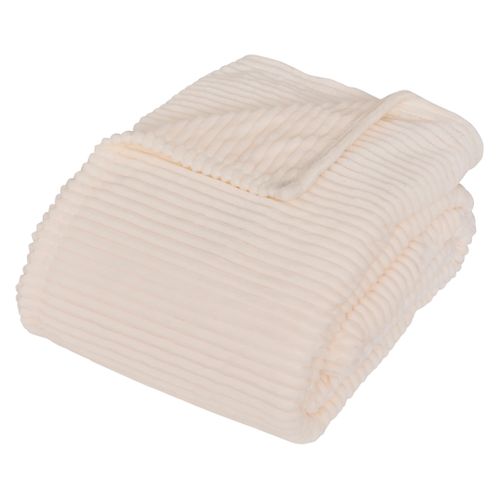 Plaid 220x240 cm ARUM Ivoire vue de face