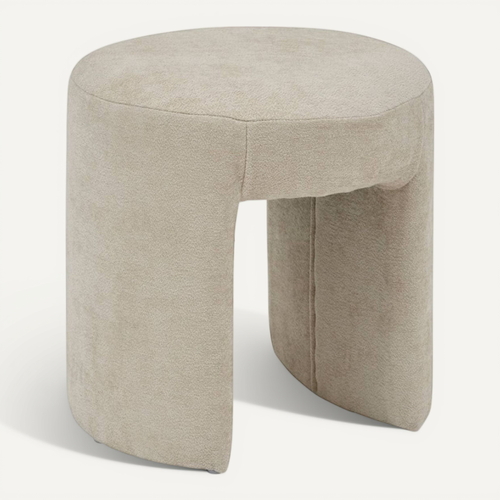 Pouf Jin D38 Cm Tissu Beige