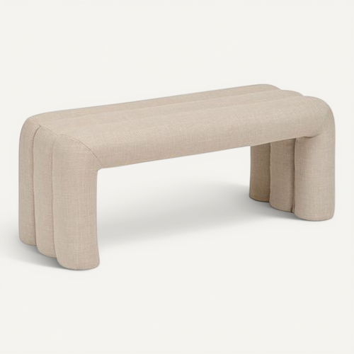 Banc Sisco Argile 102x42x43.5 Cm - Beige