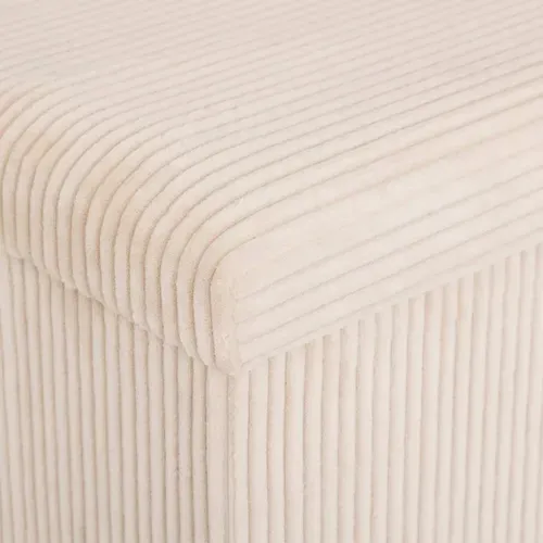 Pouf Pliant Double Arum Côtelé 76 X 38 Cm Ivoire
