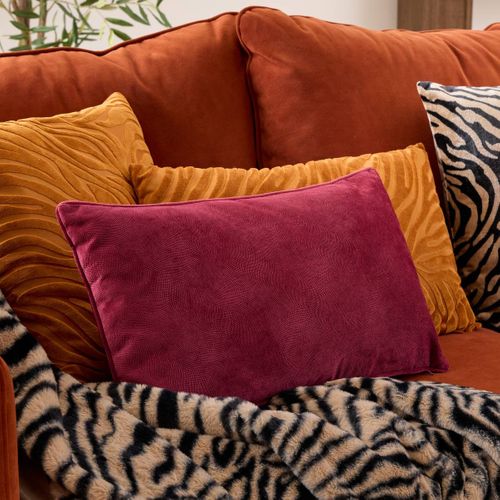 Coussin Lilou Rouge Grenat 50x30cm