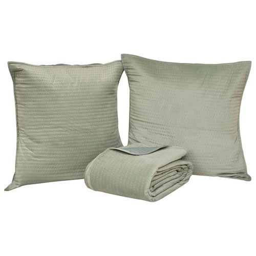 Dessus de lit 240x260+2 taies LILOU Céladon vue 3/4