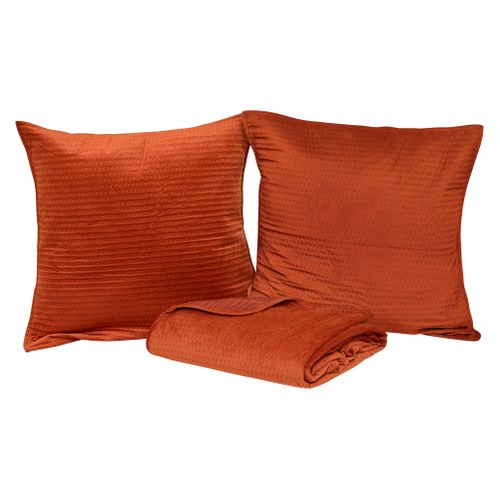 Dessus de lit 240x260+2 taies LILOU Terracotta