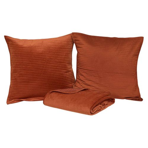 Dessus de lit 240x260+2 taies LILOU Terracotta