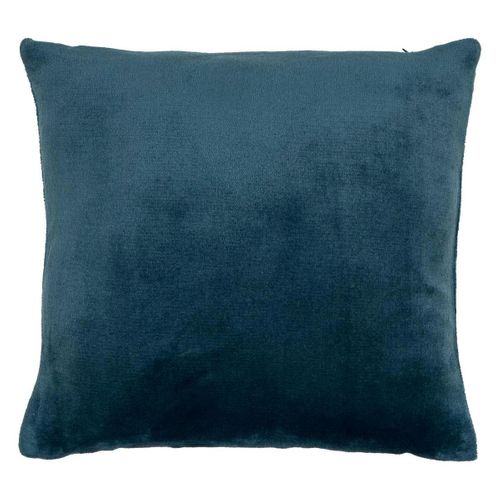 Coussin En Flanelle Uni "ollis" 38x38cm Bleu égéen
