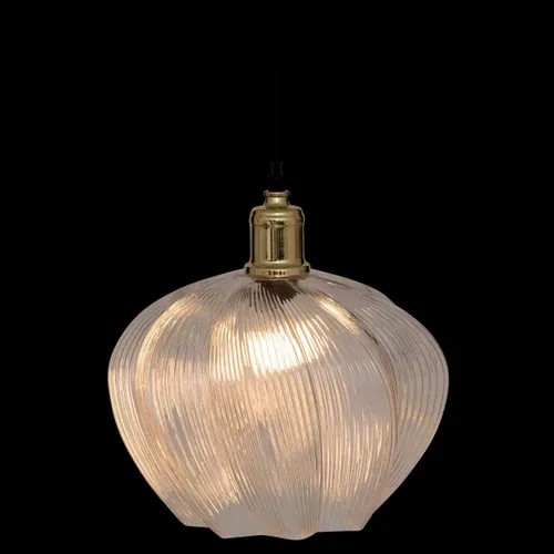 Lampe Suspension En Verre "phylas" 37cm Transparent