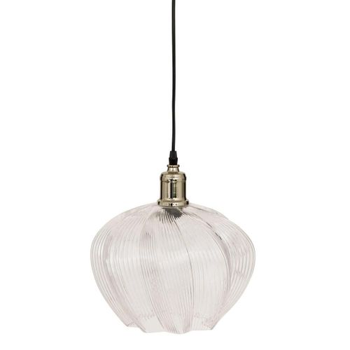 Lampe Suspension En Verre "phylas" 37cm Transparent