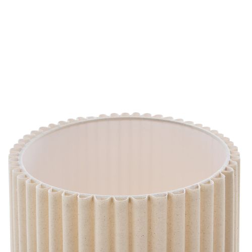Lampadaire Cylindrique En Grès Kenan - Beige