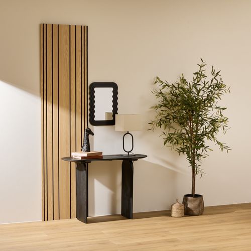 Panneau mural large 240x60 cm COLVA Naturel/Noir