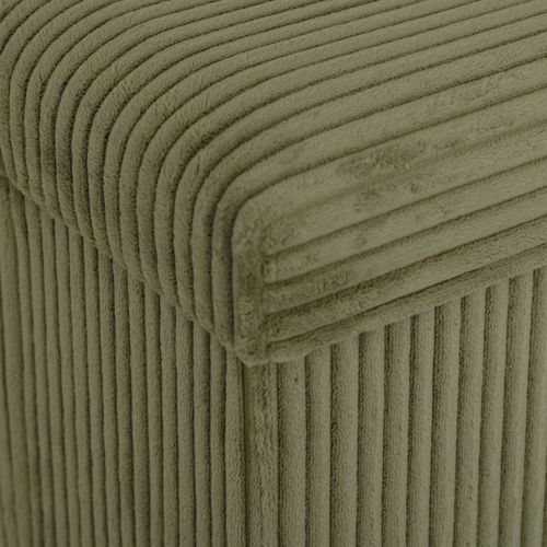 Pouf Pliant Double Arum Côtelé 76 X 38 Cm Kaki