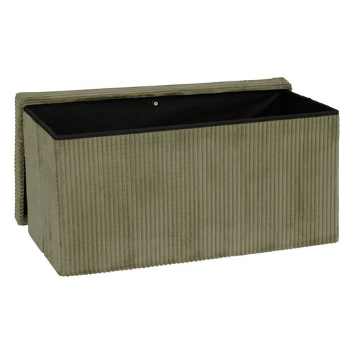 Pouf Pliant Double Arum Côtelé 76 X 38 Cm Kaki