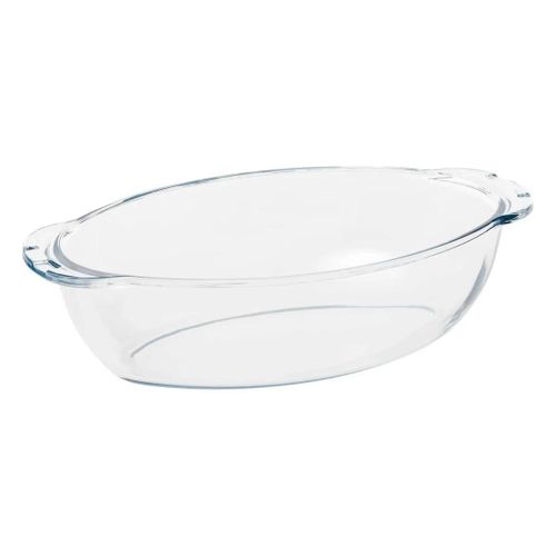 Plat à Four L35cm Oval En Verre Avec Couvercle
