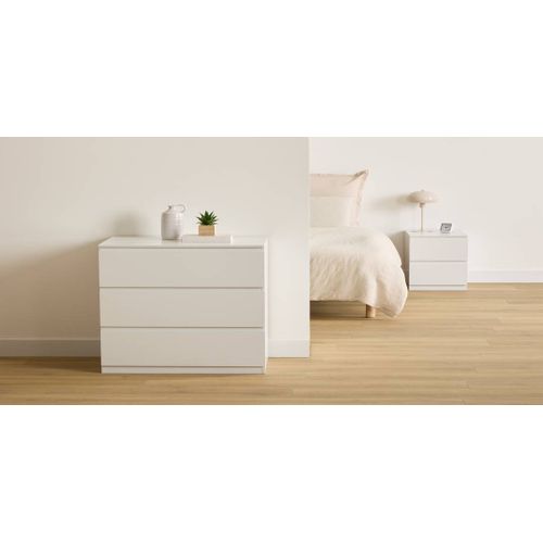 Chevet 2 Tiroirs 38 Cm Dolo Blanc 5five